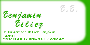 benjamin bilicz business card